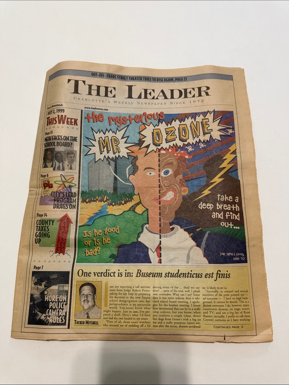 Vintage July 2, 1999 ‘The Leader’ Charlotte North Carolina Newspaper